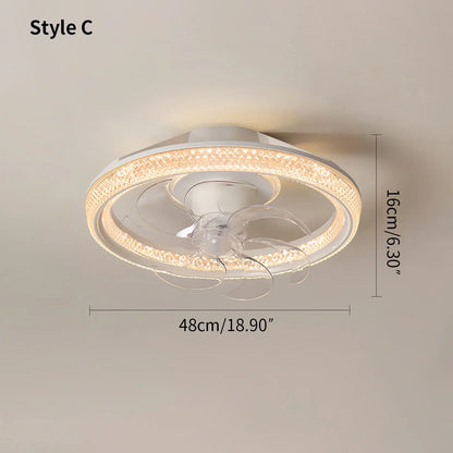 Eloer Creative Circular LED Ceiling Fan Light