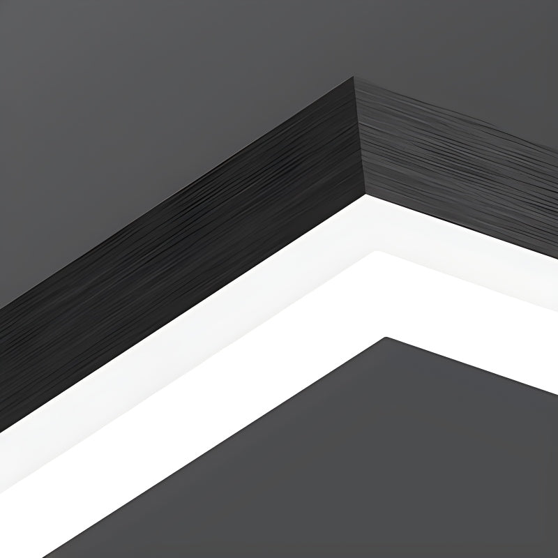 Eloer Modern Black Tiered Rectangular Chandelier