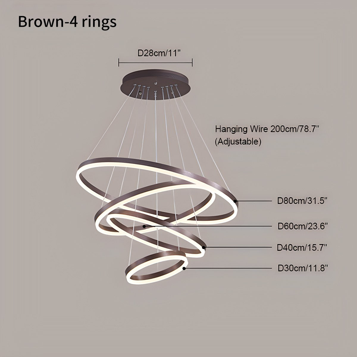 Eloer Tiered Ring Chandelier for Dining Room