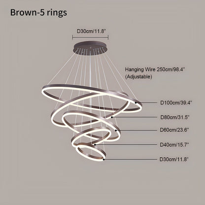 Eloer Tiered Ring Chandelier for Dining Room