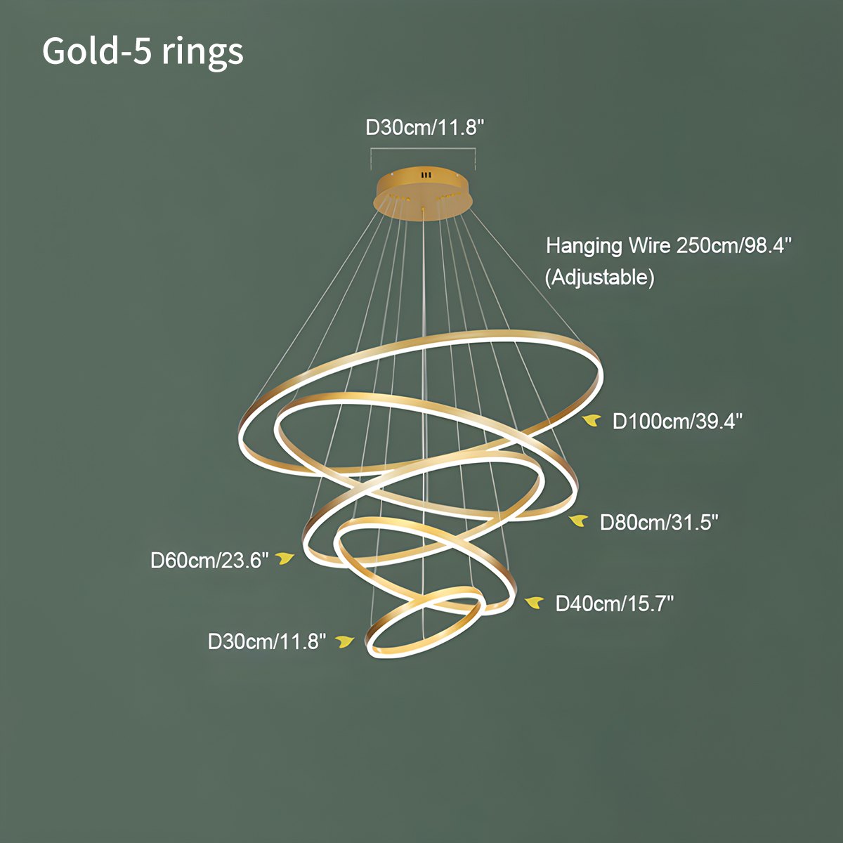 Eloer Tiered Ring Chandelier for Dining Room