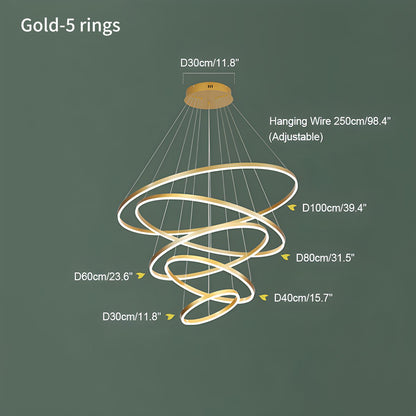 Eloer Tiered Ring Chandelier for Dining Room