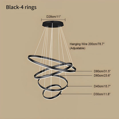 Eloer Tiered Ring Chandelier for Dining Room