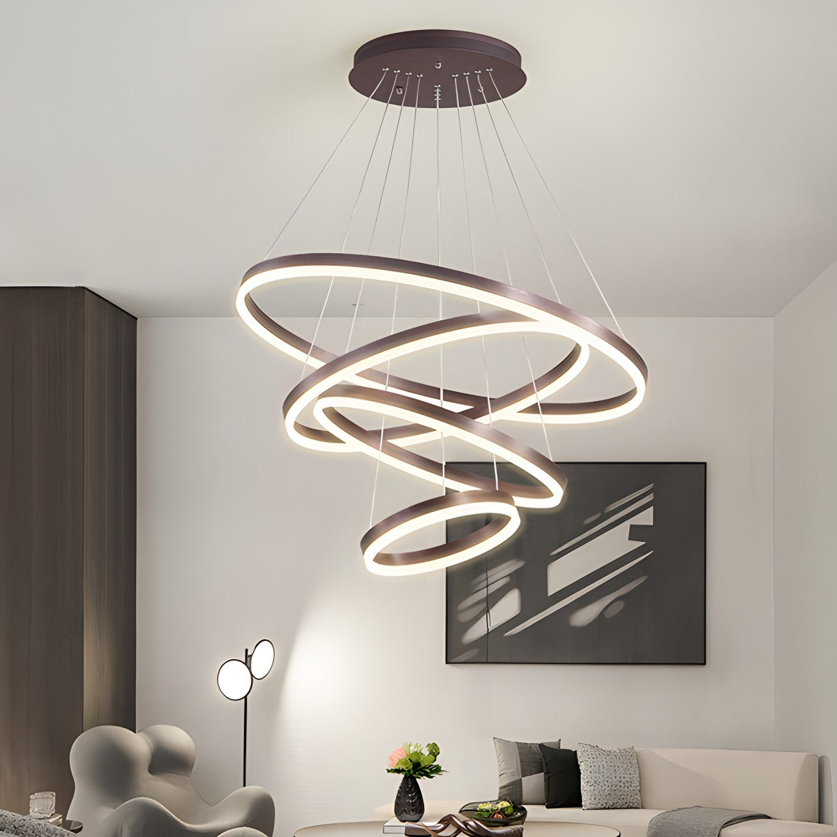 Eloer Tiered Ring Chandelier for Dining Room