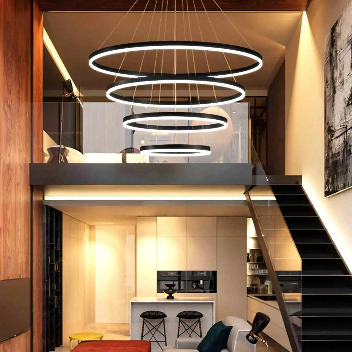 Eloer Tiered Ring Chandelier for Dining Room