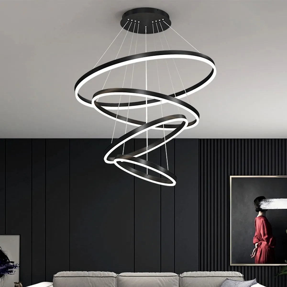 Eloer Tiered Ring Chandelier for Dining Room