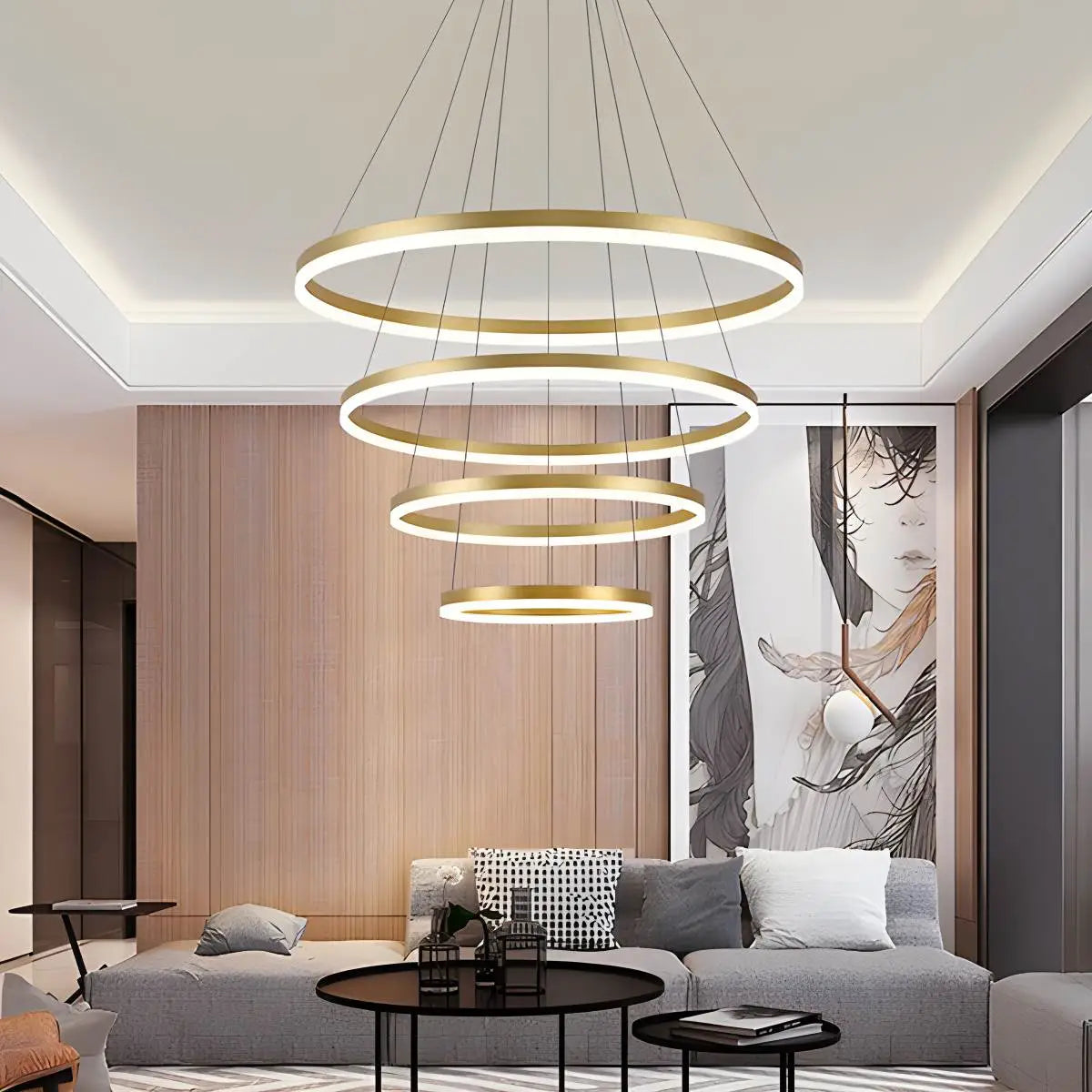 Eloer Tiered Ring Chandelier for Dining Room
