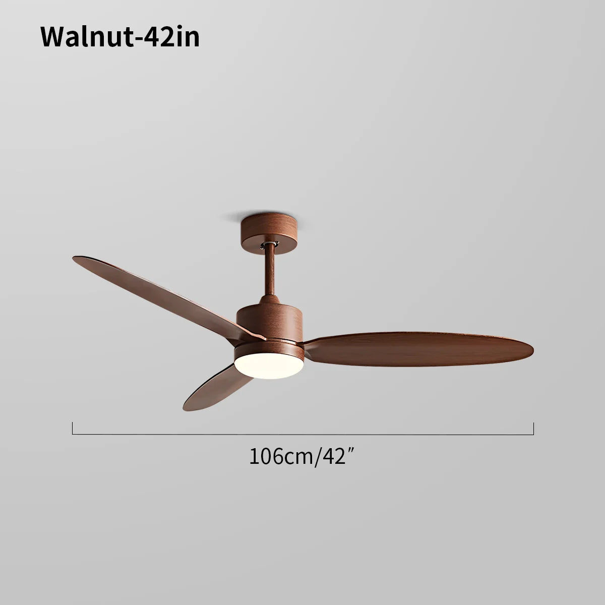 Eloer 3-Blade Ceiling Fan With Light for Bedroom