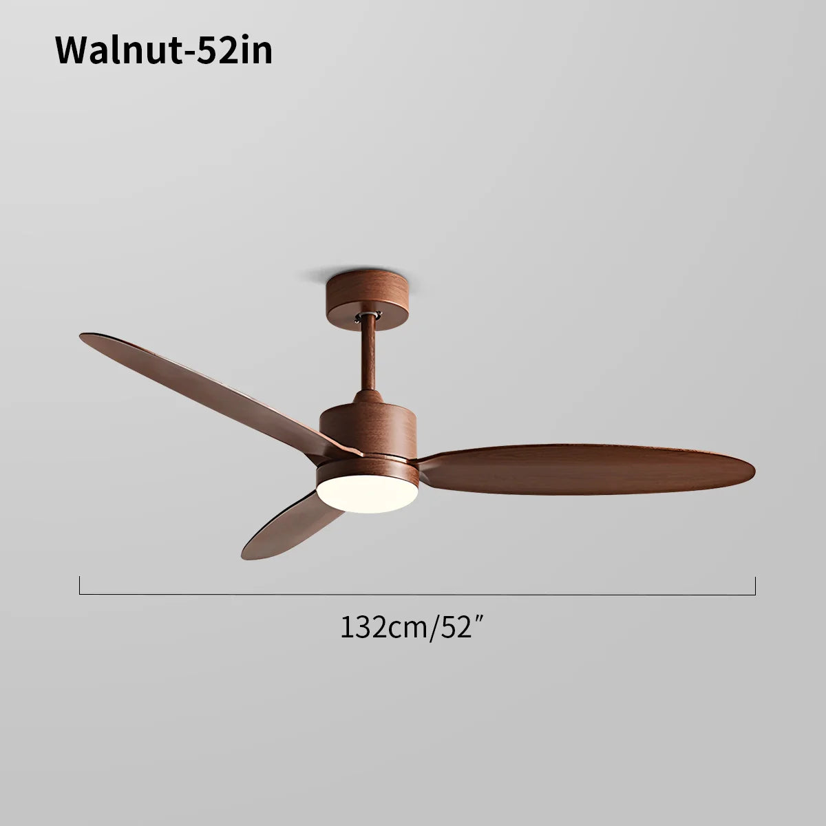 Eloer 3-Blade Ceiling Fan With Light for Bedroom