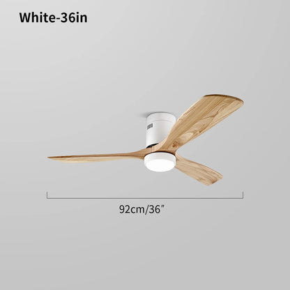 Eloer Mid-century Modern Hugger Ceiling Fan Lamp