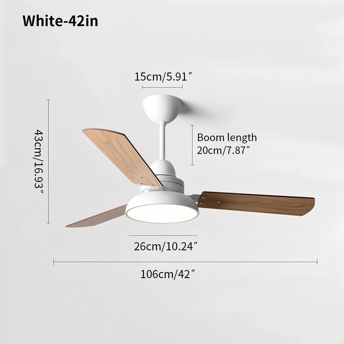 Eloer Modern Minimalist Three Leaf Ceiling Fan Light