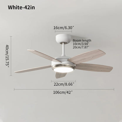 Eloer Retro American Style 5-blade Ceiling Fan Light