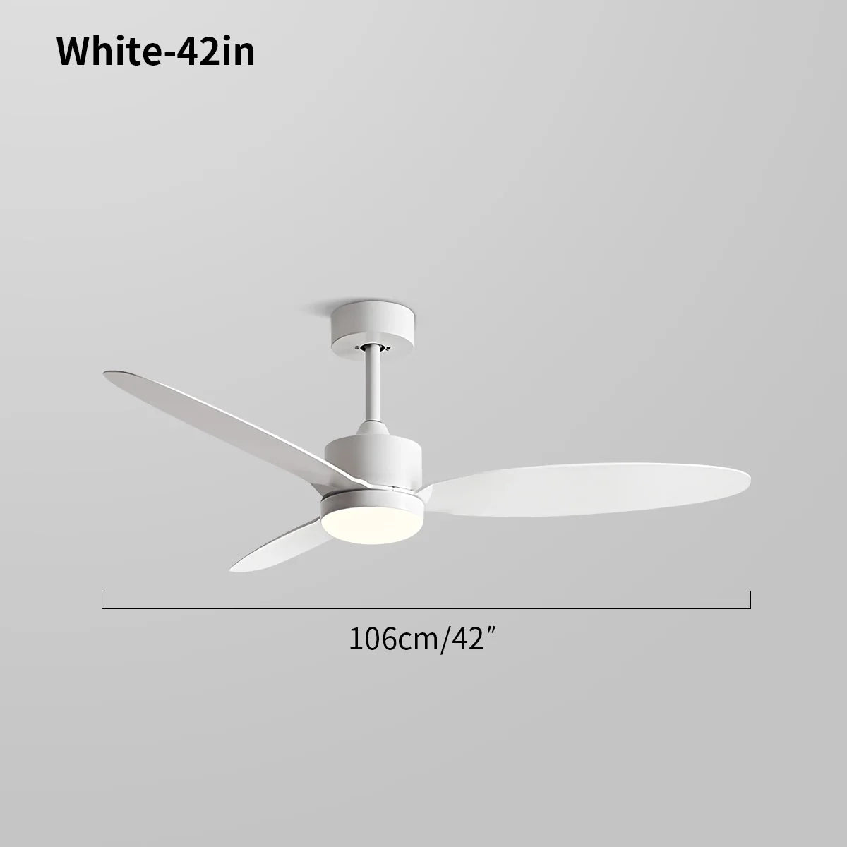 Eloer 3-Blade Ceiling Fan With Light for Bedroom