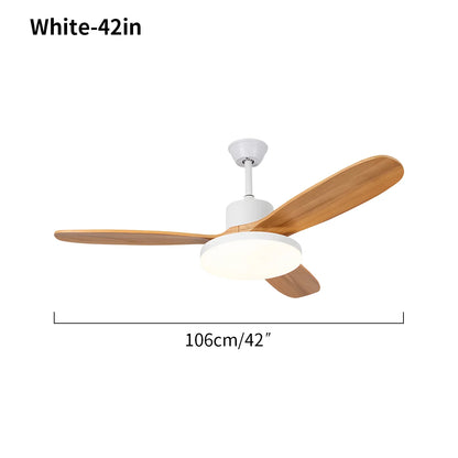Eloer Wood 3 Blade Ceiling Fan with Light
