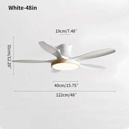 Luvori Nordic 5-Blade LED Ceiling Fan Light
