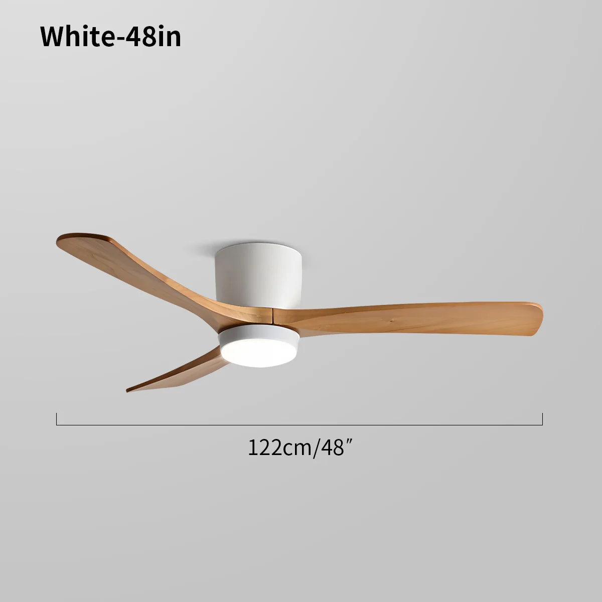Eloer Large Low Profile Ceiling Fan with Light