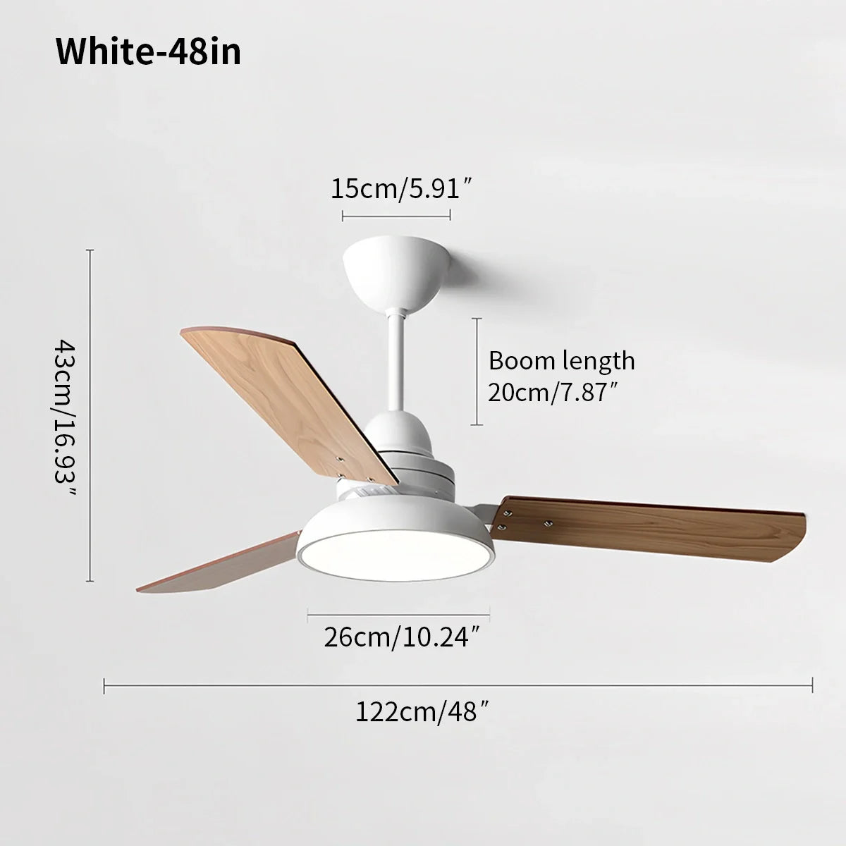 Eloer Modern Minimalist Three Leaf Ceiling Fan Light