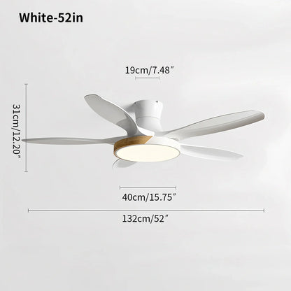 Luvori Nordic 5-Blade LED Ceiling Fan Light