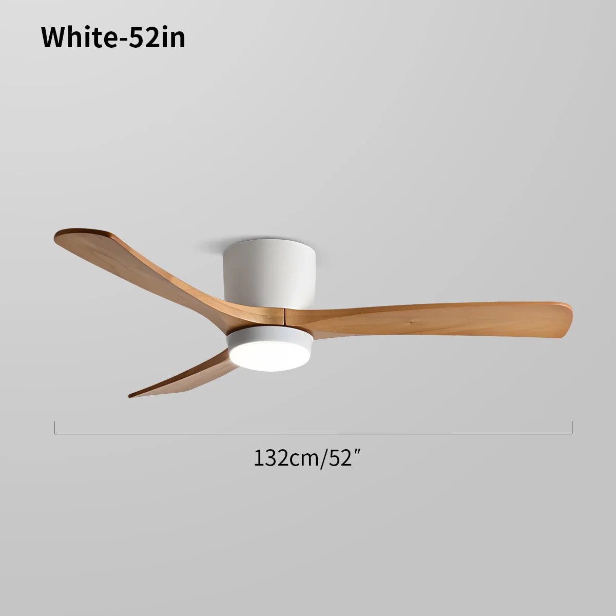 Eloer Large Low Profile Ceiling Fan with Light