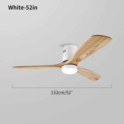 Eloer Mid-century Modern Hugger Ceiling Fan Lamp