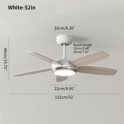 Eloer Retro American Style 5-blade Ceiling Fan Light