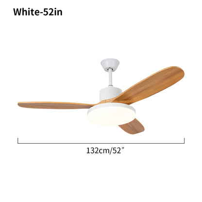 Eloer Wood 3 Blade Ceiling Fan with Light