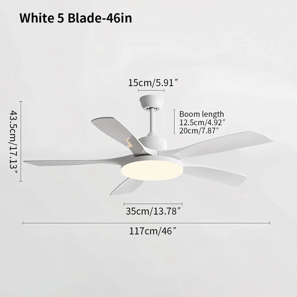Eloer Living Room 6-Leaf Ceiling Fan Light