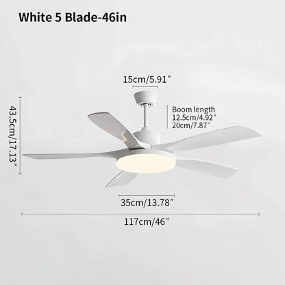 Eloer Living Room 6-Leaf Ceiling Fan Light