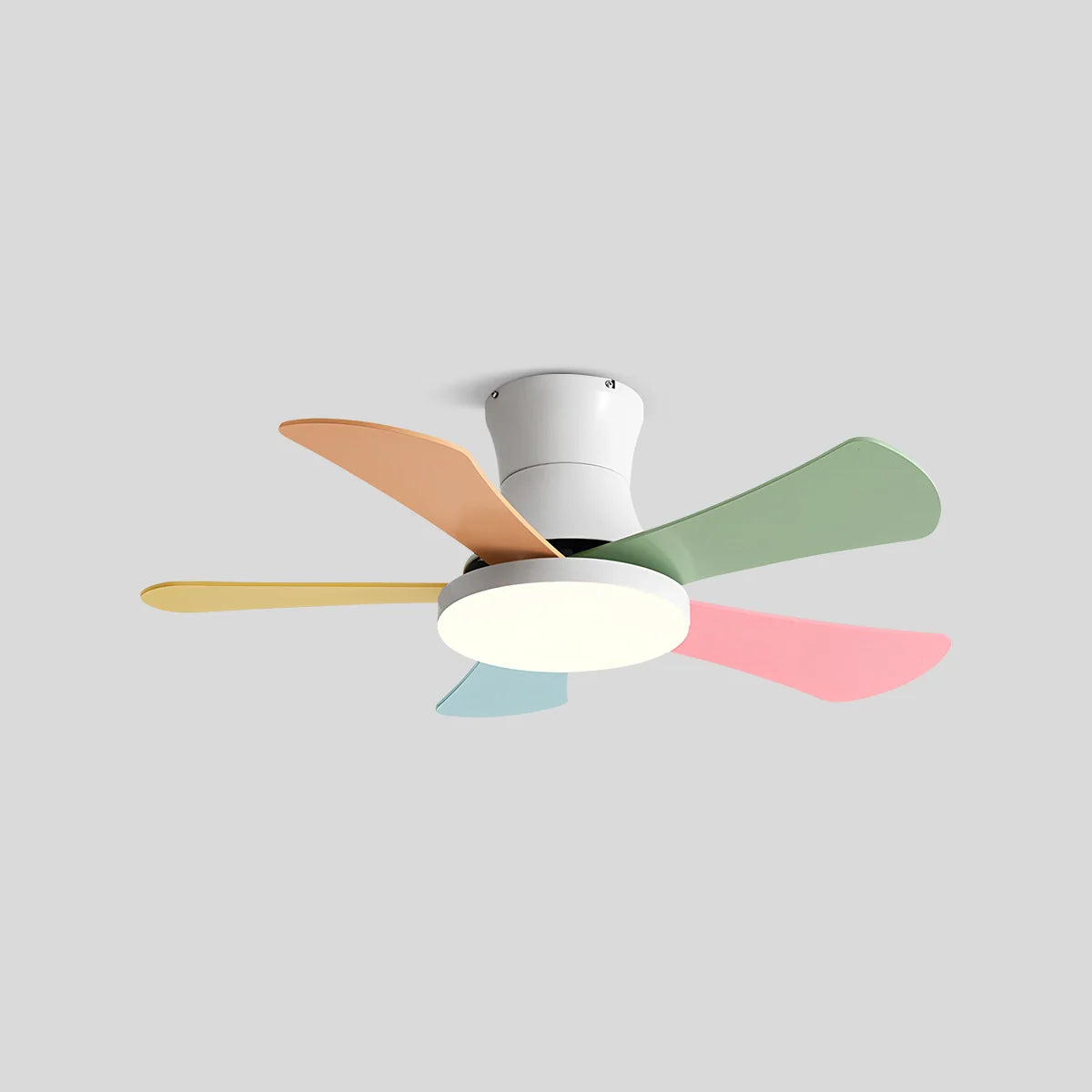 Eloer Scandi Low Profile Ceiling Fan with Light