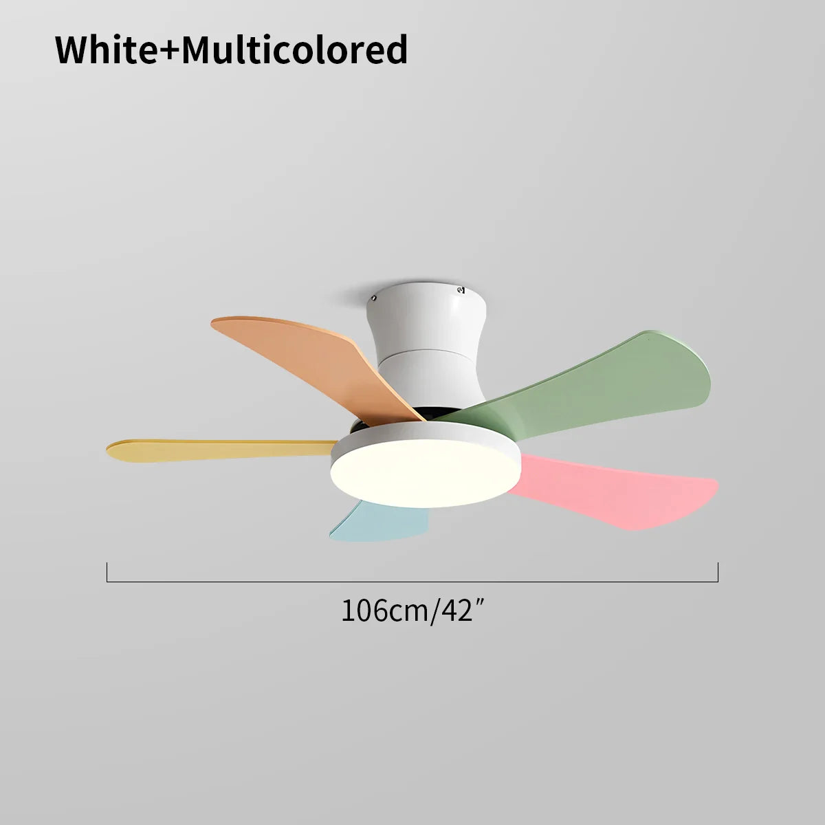 Eloer Scandi Low Profile Ceiling Fan with Light