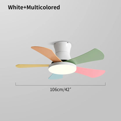 Eloer Scandi Low Profile Ceiling Fan with Light