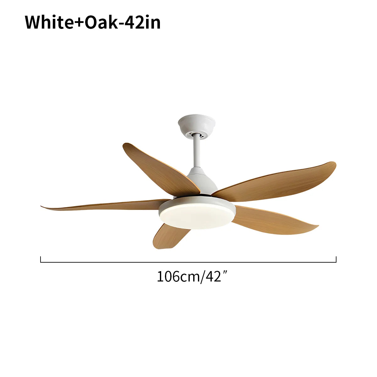 Eloer 5 Blade Contemporary Ceiling Fan Lamp