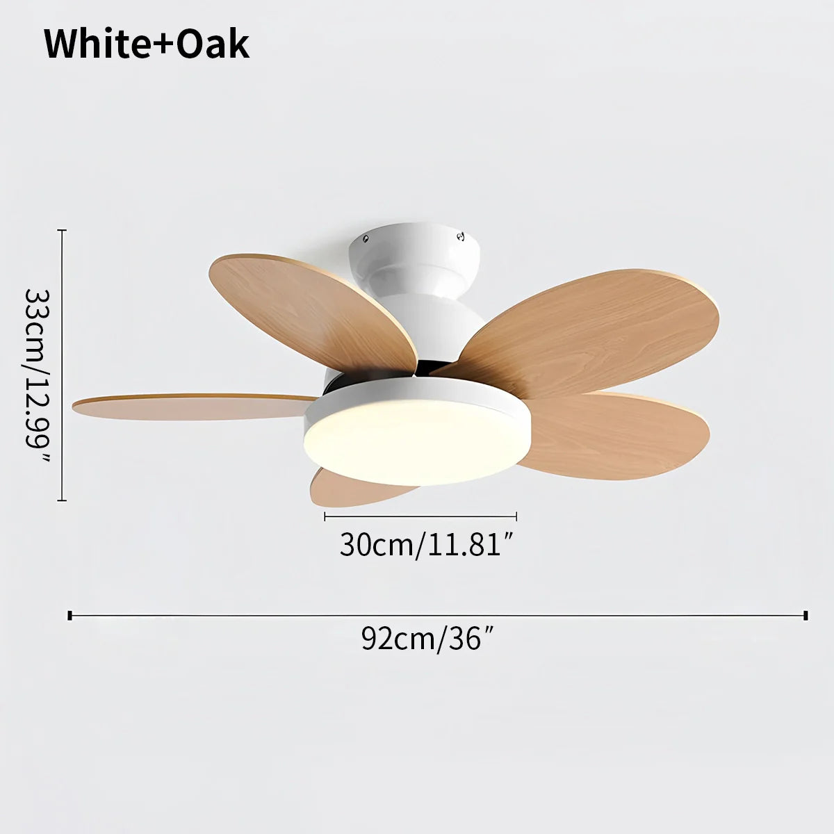 Eloer Scandi Wood Ceiling Fan Lamp for Children’s Room