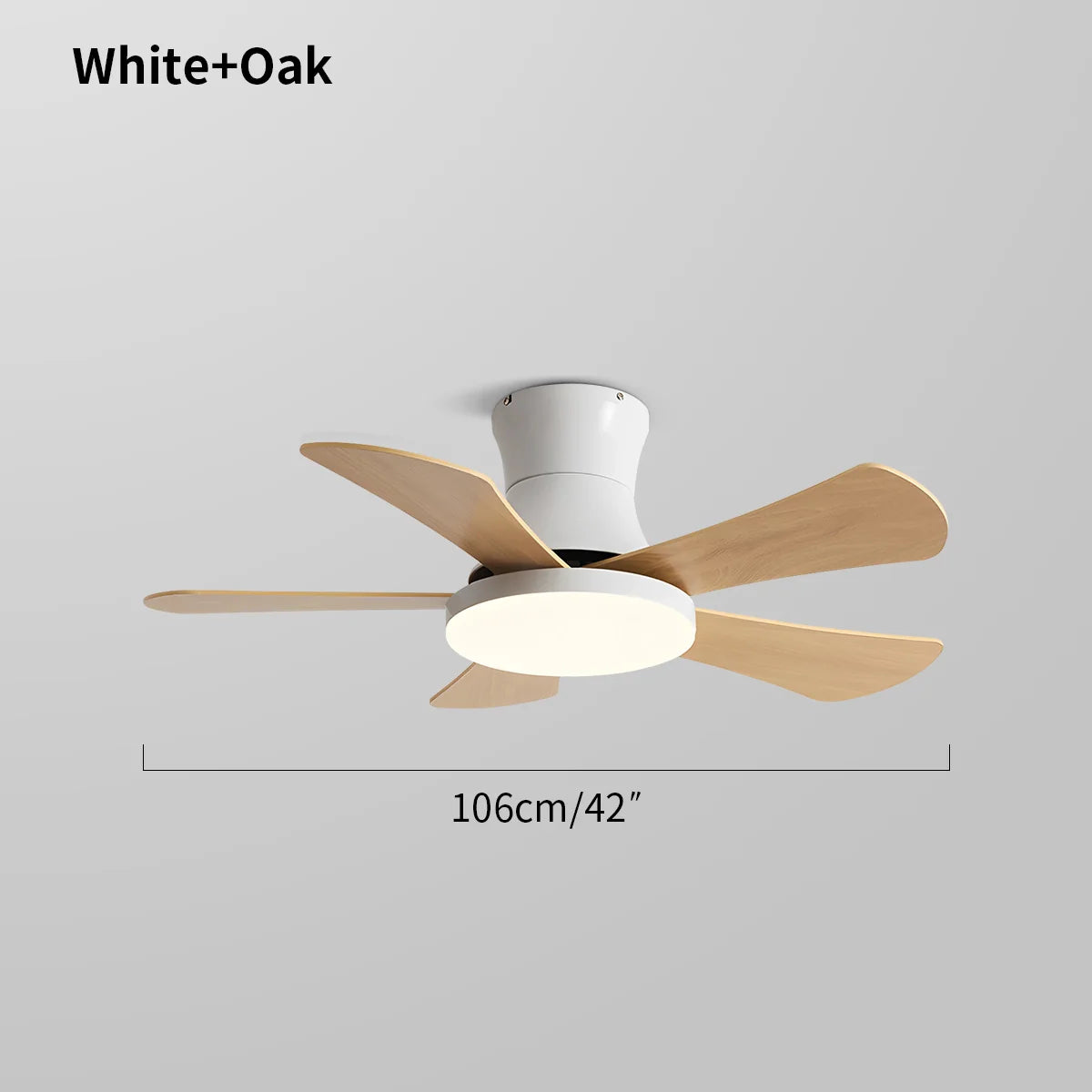 Eloer Scandi Low Profile Ceiling Fan with Light