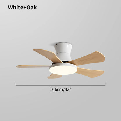 Eloer Scandi Low Profile Ceiling Fan with Light