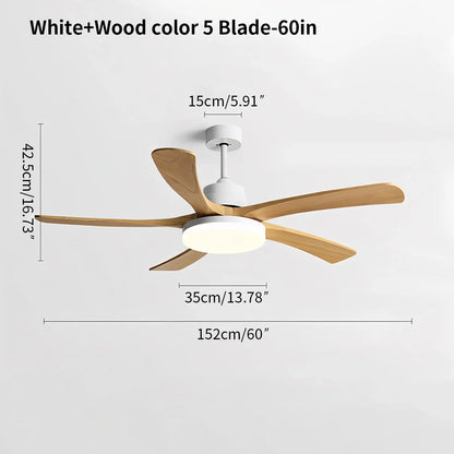Luvori High Wind Solid Wood Ceiling Fan Light