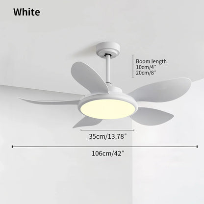 Eloer 5-Blade Wood Ceiling Fan with Light for Living Room