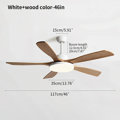 Eloer Minimalist Ceiling Fan with Light for Living Room