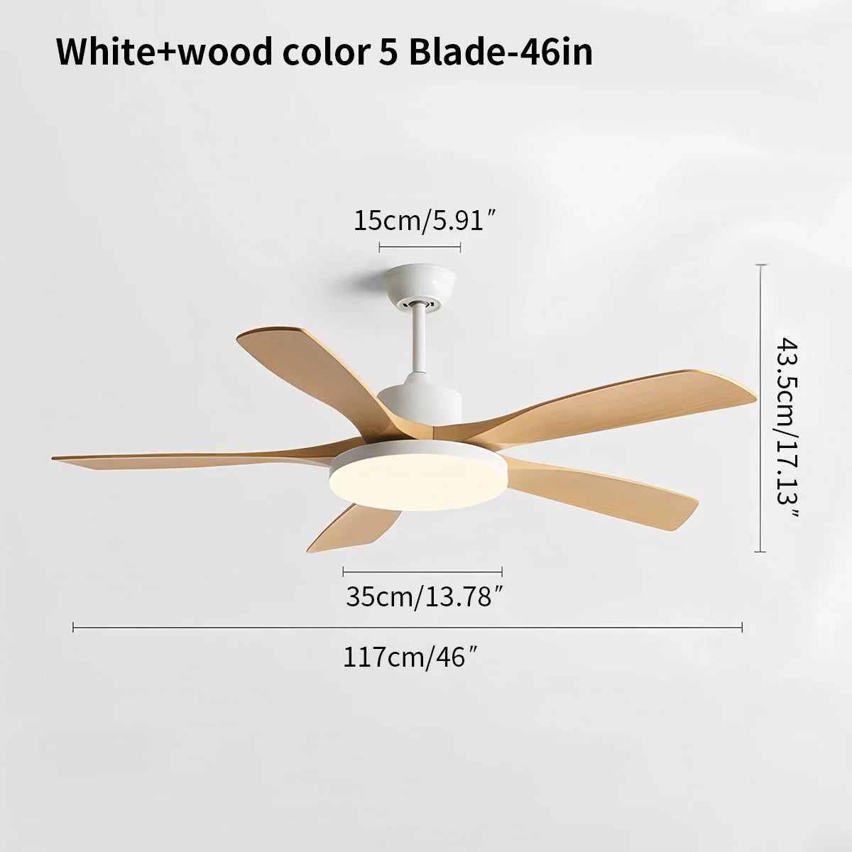 Eloer Living Room 6-Leaf Ceiling Fan Light