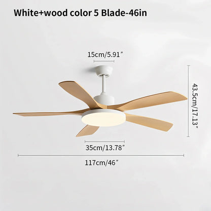 Eloer Living Room 6-Leaf Ceiling Fan Light