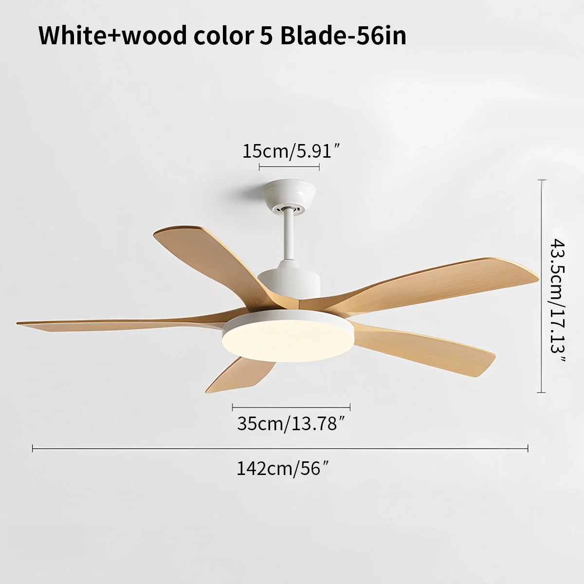 Eloer Living Room 6-Leaf Ceiling Fan Light