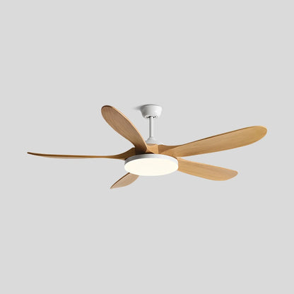 Luvori 5-leaf Solid Wood Ceiling Fan Light