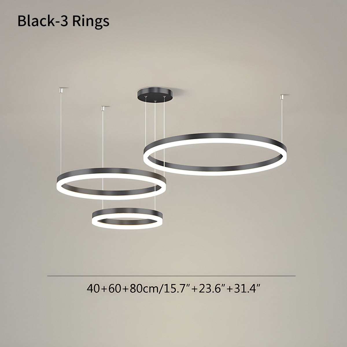 Eloer Modern Wireless Ring Chandelier Ceiling Lamp