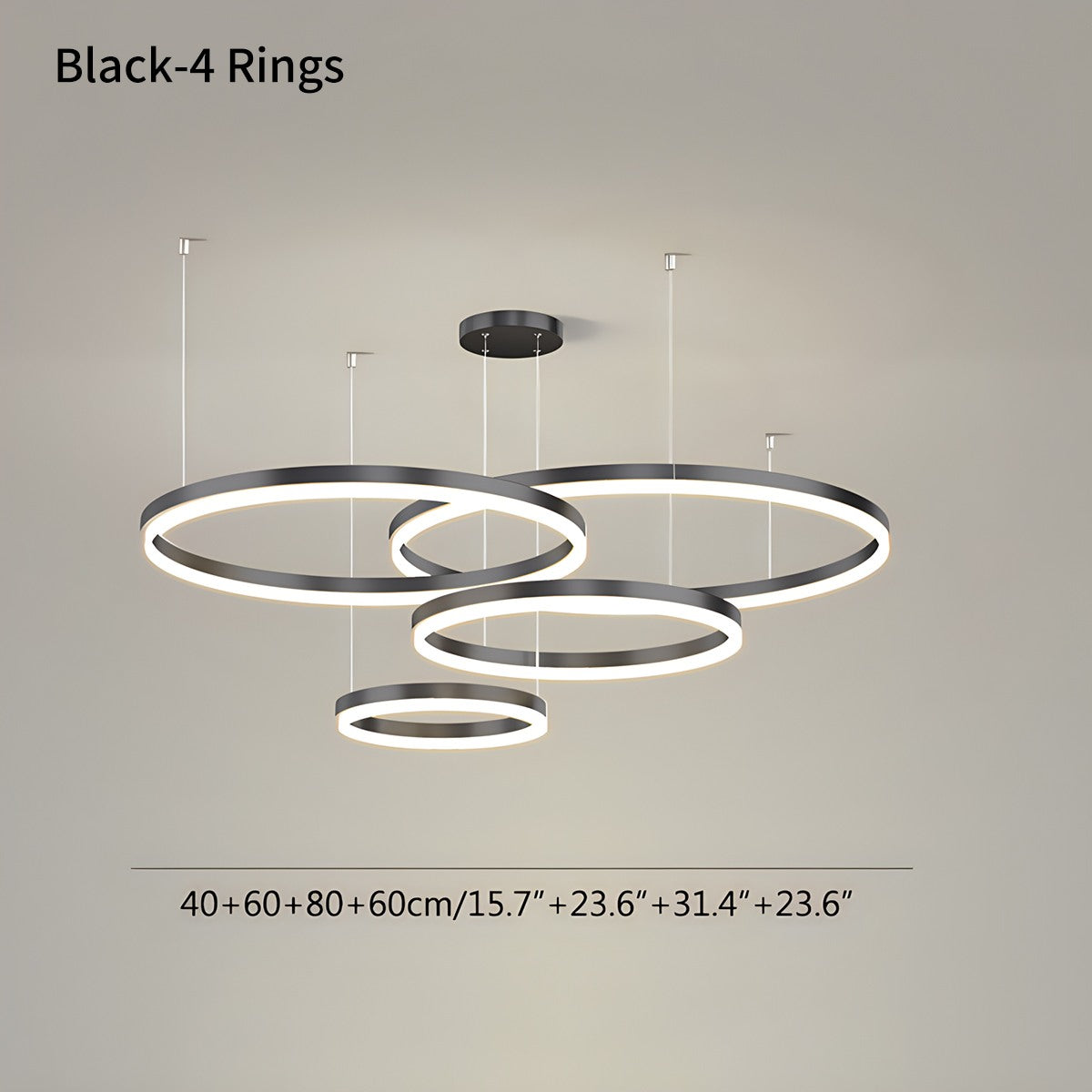 Eloer Modern Wireless Ring Chandelier Ceiling Lamp