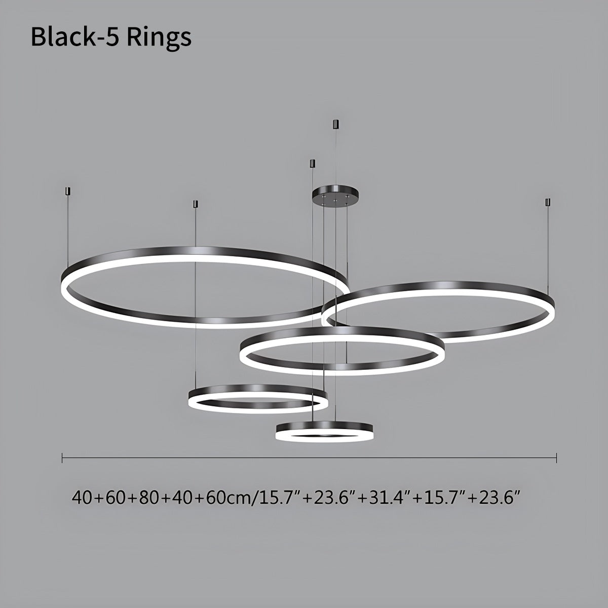 Eloer Modern Wireless Ring Chandelier Ceiling Lamp