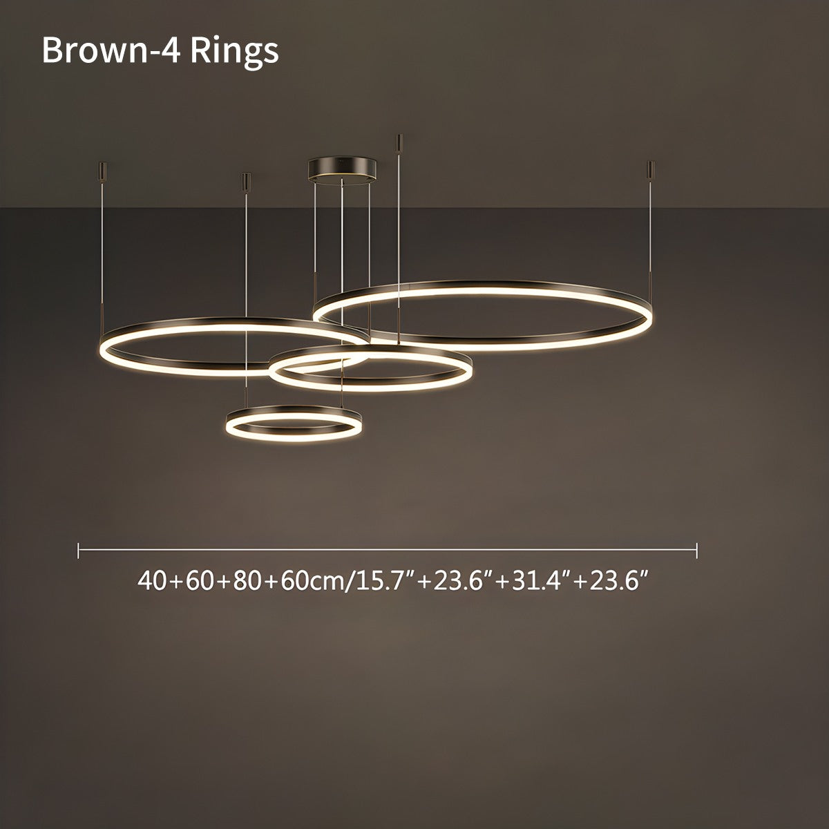Eloer Modern Wireless Ring Chandelier Ceiling Lamp