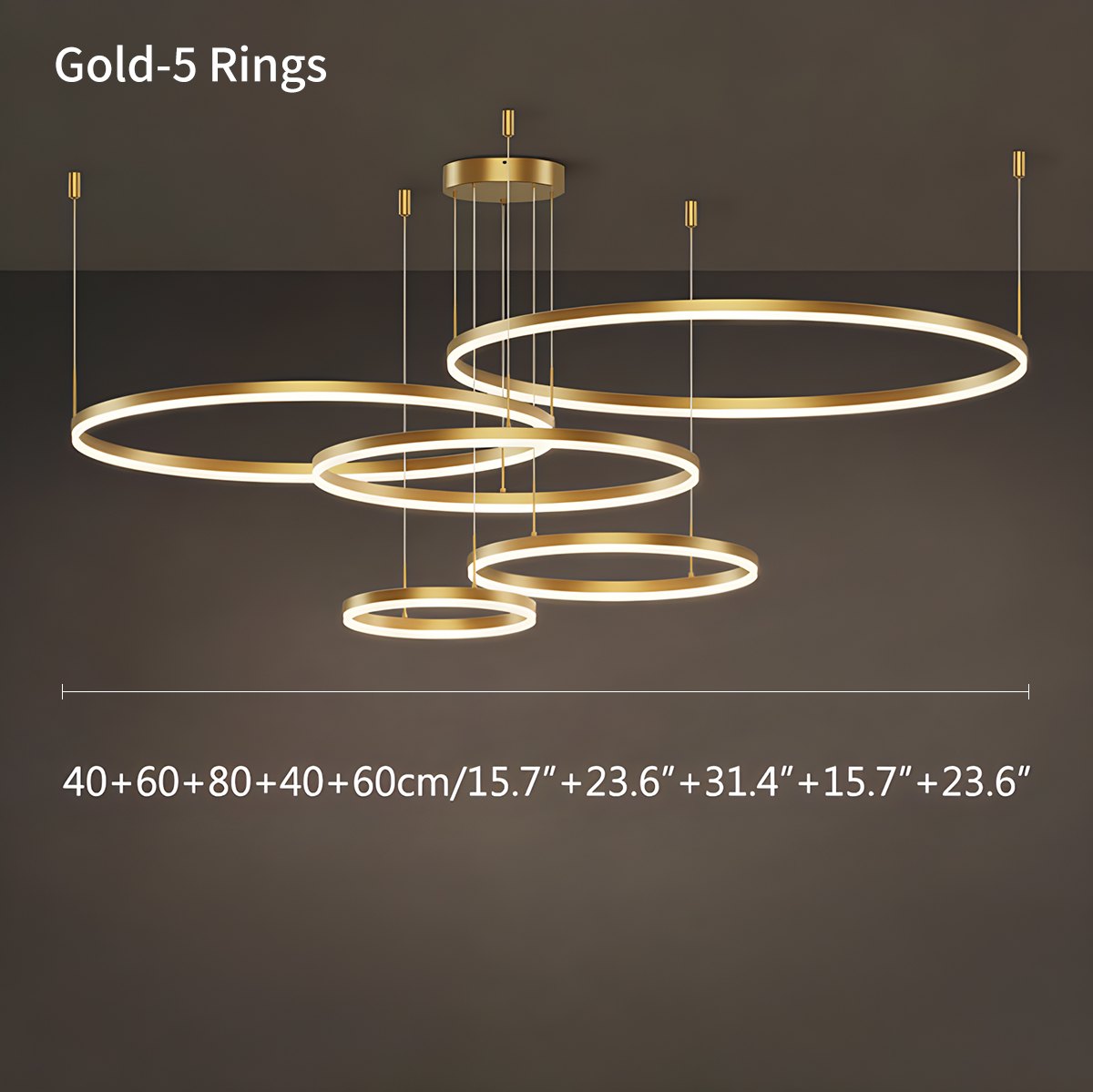 Eloer Modern Wireless Ring Chandelier Ceiling Lamp