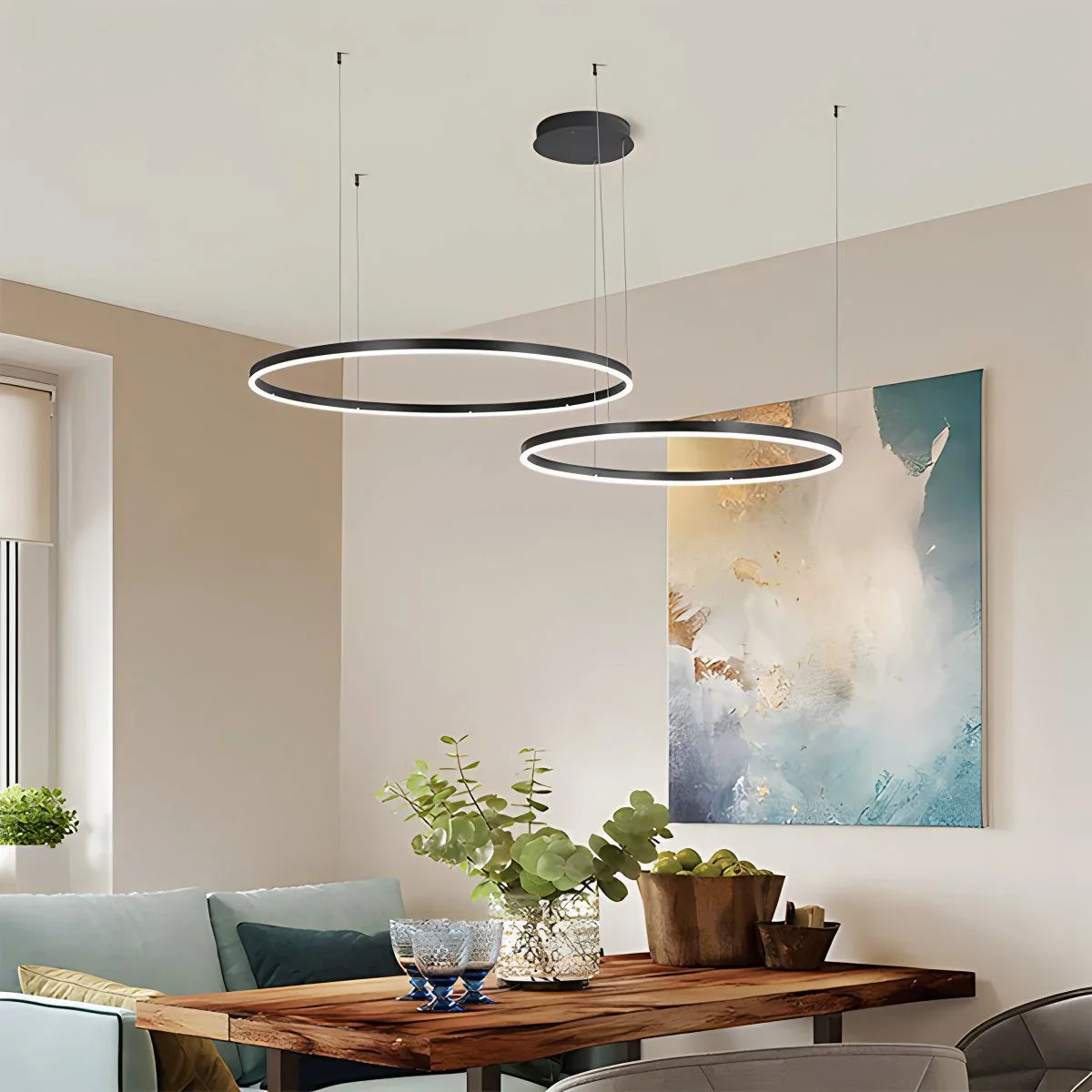 Eloer Modern Wireless Ring Chandelier Ceiling Lamp