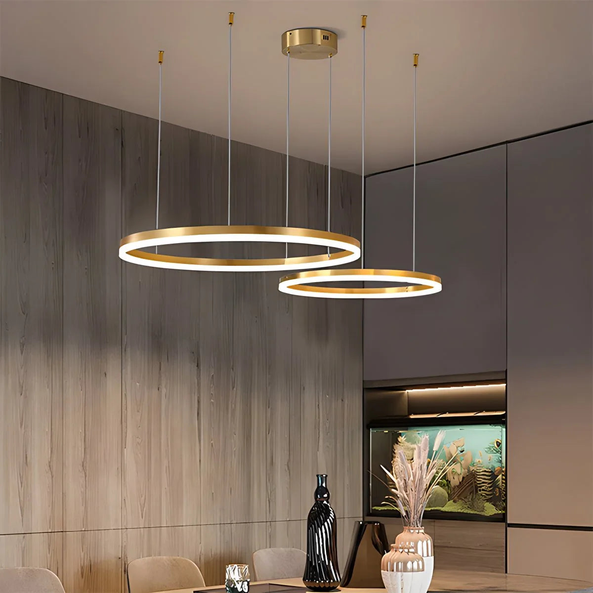 Eloer Modern Wireless Ring Chandelier Ceiling Lamp