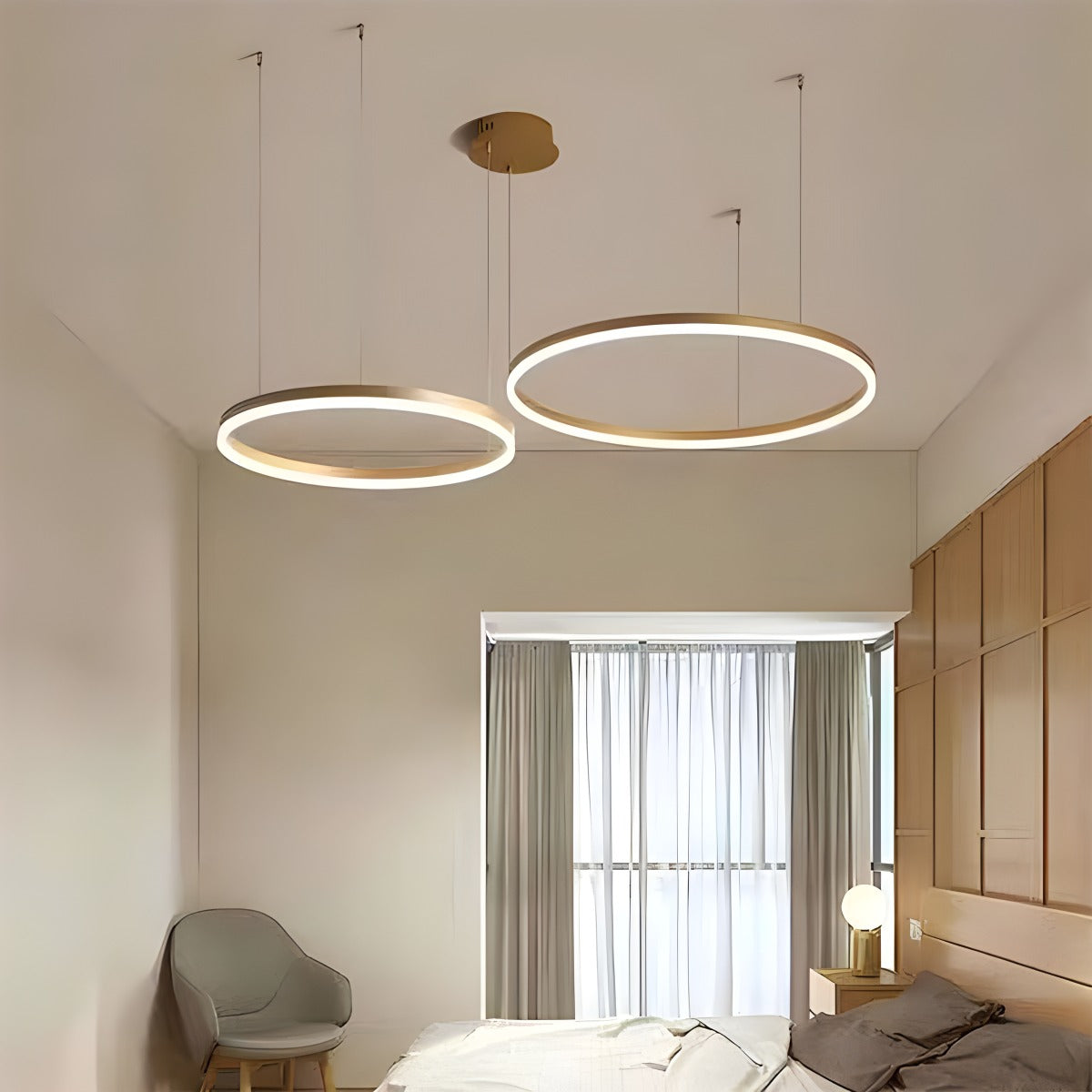 Eloer Modern Wireless Ring Chandelier Ceiling Lamp